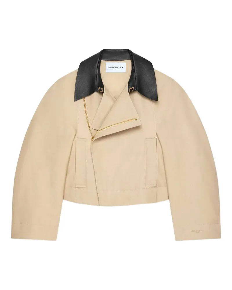 Givenchy Cropped-Jacke mit Rundhalsausschnitt - Nude Nude
