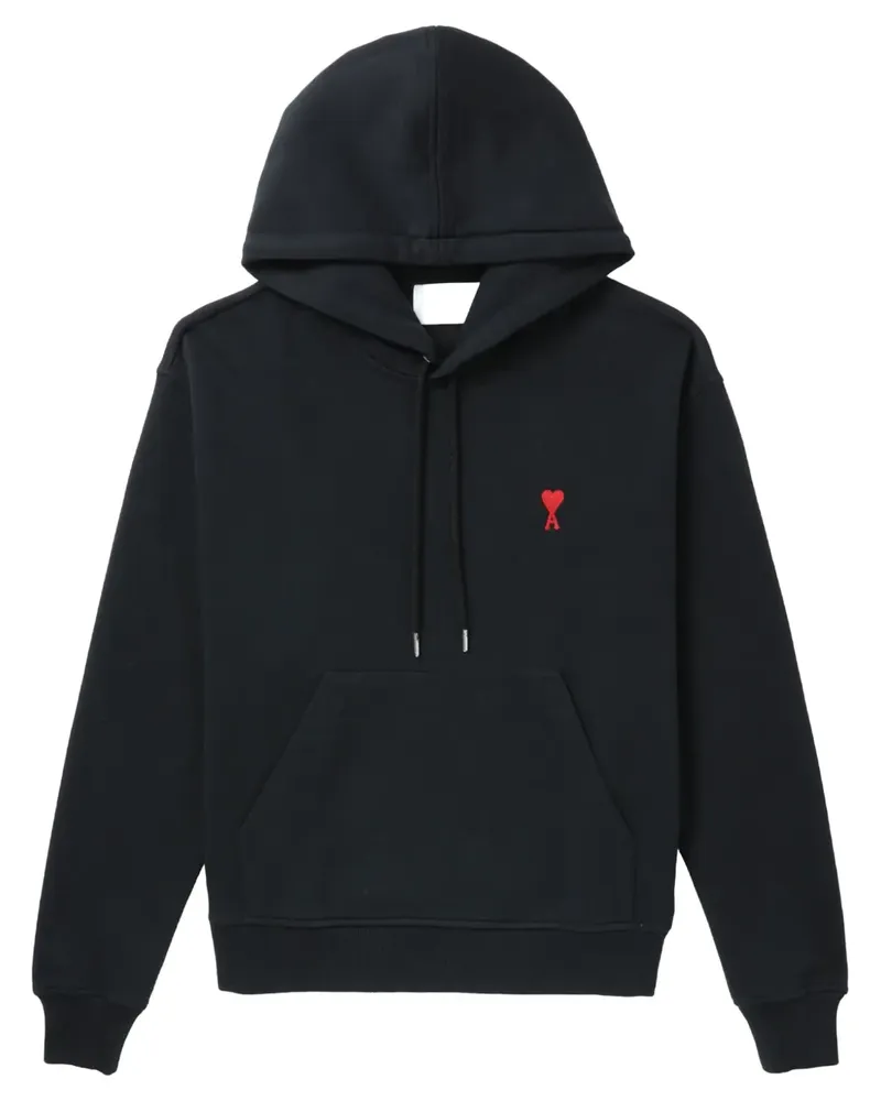 AMI Paris Hoodie mit Logo-Stickerei - Schwarz Schwarz