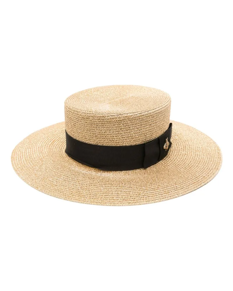 Gucci Strohhut mit Bienendetail - Gold Gold