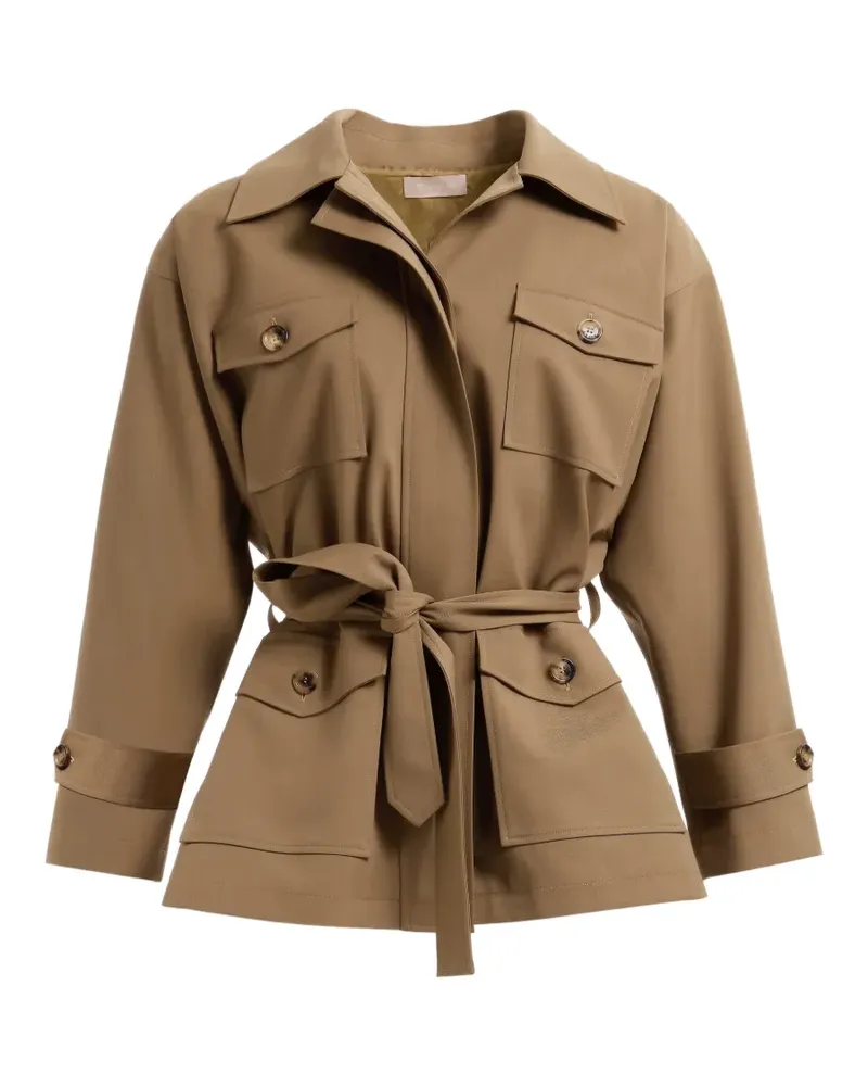 Elie Saab Bikerjacke mit mehreren Taschen - Nude Nude