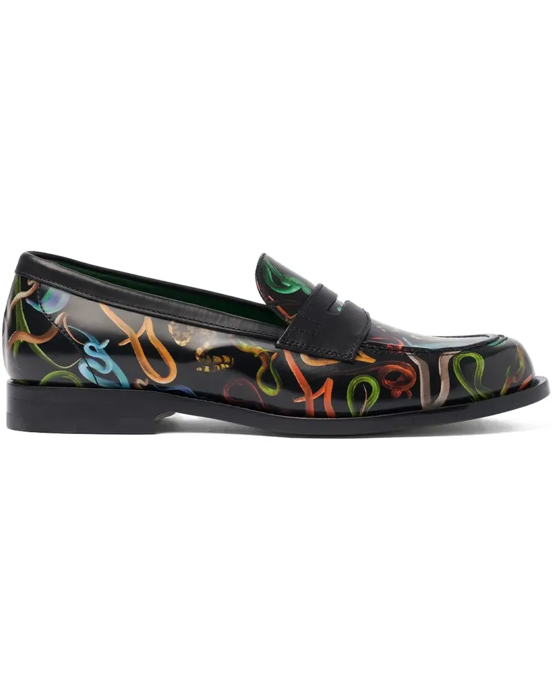 Scarosso Loafer mit grafischem Print - Schwarz Schwarz
