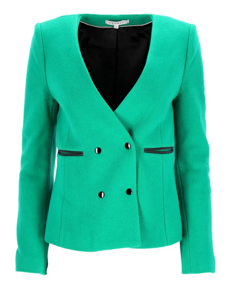 Sandro Doppelreihiges Sakko - Grün Grün