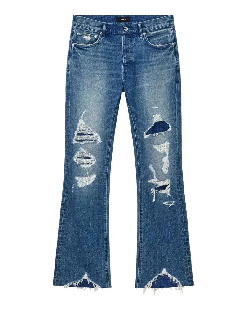PURPLE BRAND distressed bootcut jeans - Blau Blau