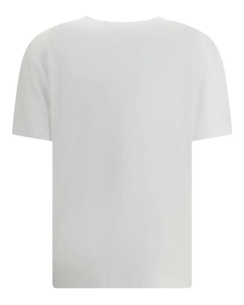 Dolce & Gabbana T-Shirt mit Logo-Stickerei - Weiß Weiß