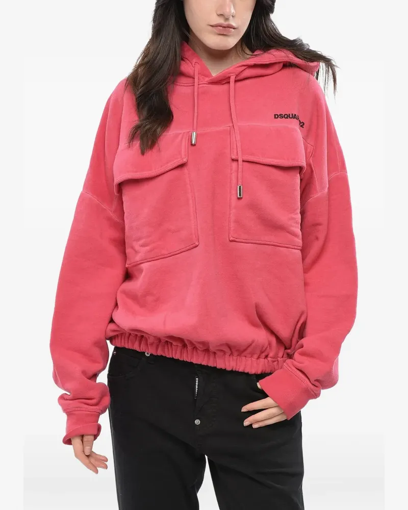 Dsquared2 logo-print hoodie - Rosa Rosa