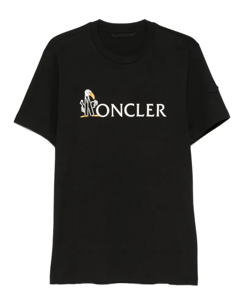 Moncler Klassisches T-Shirt - Schwarz Schwarz