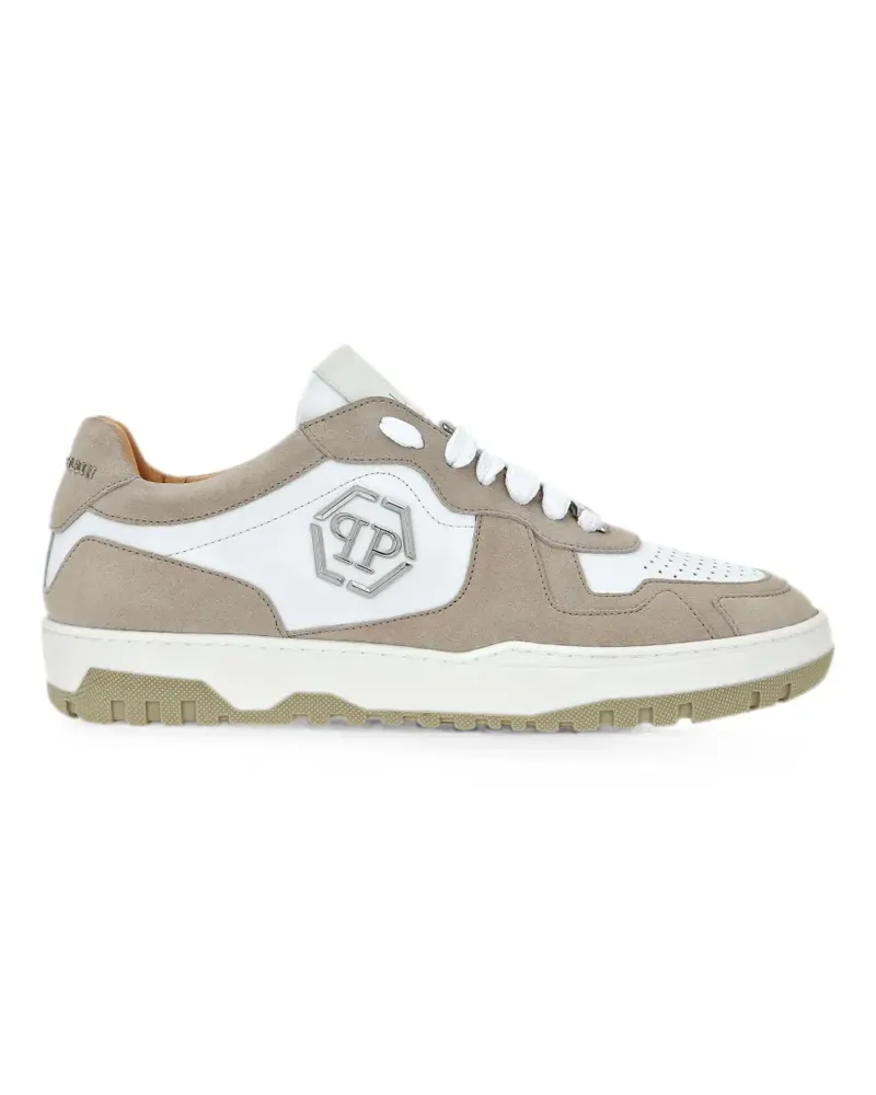 Philipp Plein Hexagon Sneakers mit Einsätzen - Nude Nude