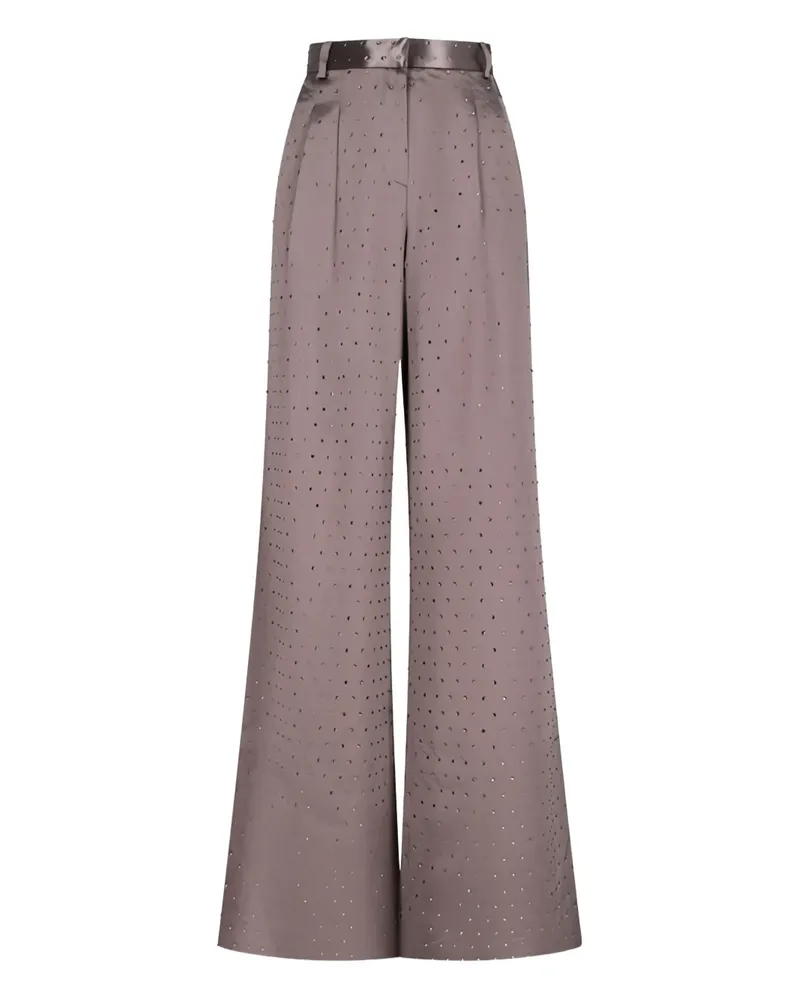 ANDAMANE Nathalie crystal wide trousers - Nude Nude