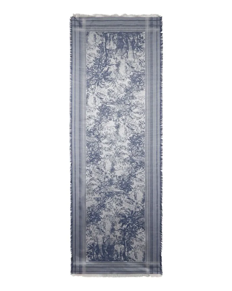 Etro Schal mit abstraktem Print - Blau Blau