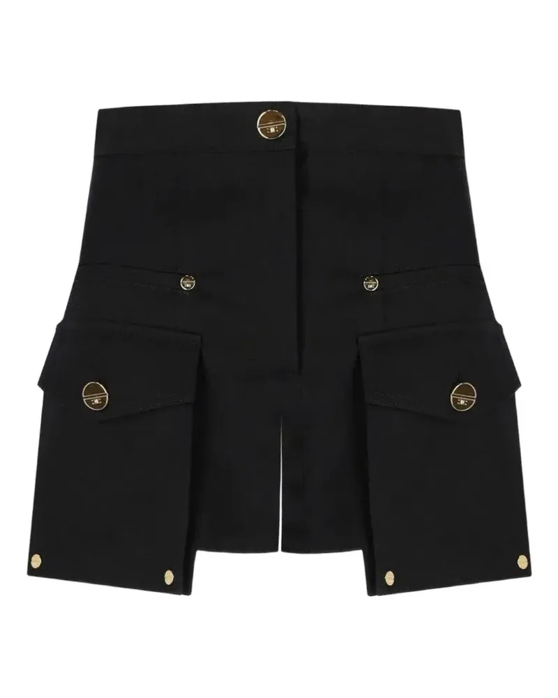 Elisabetta Franchi button-detail shorts - Schwarz Schwarz