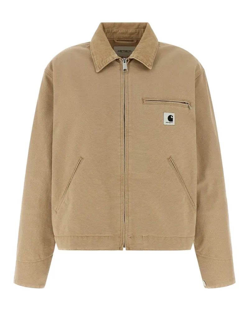 Carhartt WIP logo-patch bomber jacket - Nude Nude