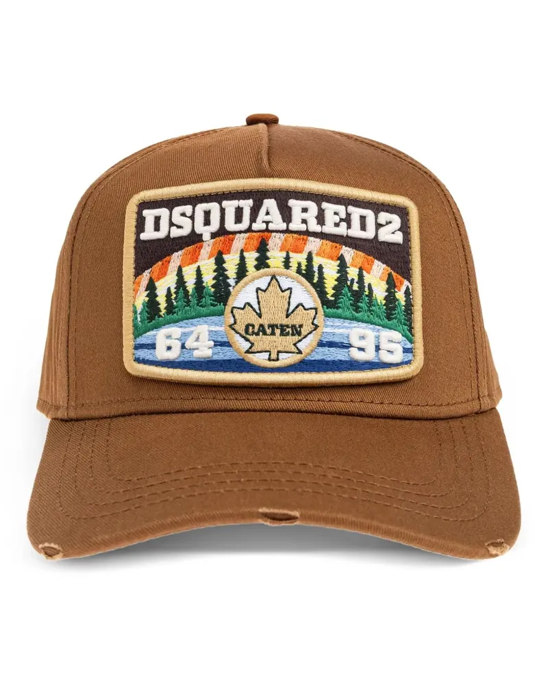 Dsquared2 Caten 95 Baseballkappe mit Logo-Patch - Braun Braun