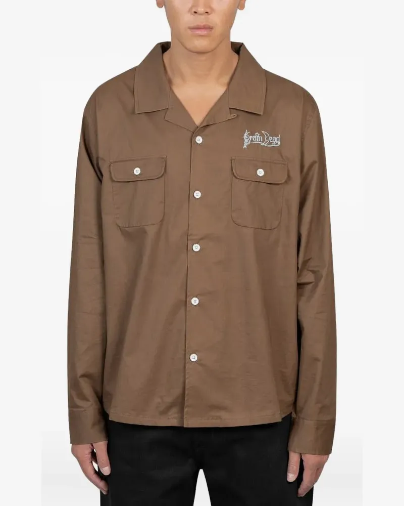 Junya Watanabe Hemd mit Stickerei - Braun Braun