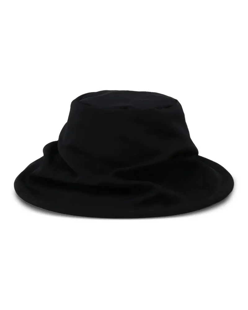 Yohji Yamamoto Drapierter Fischerhut - Schwarz Schwarz