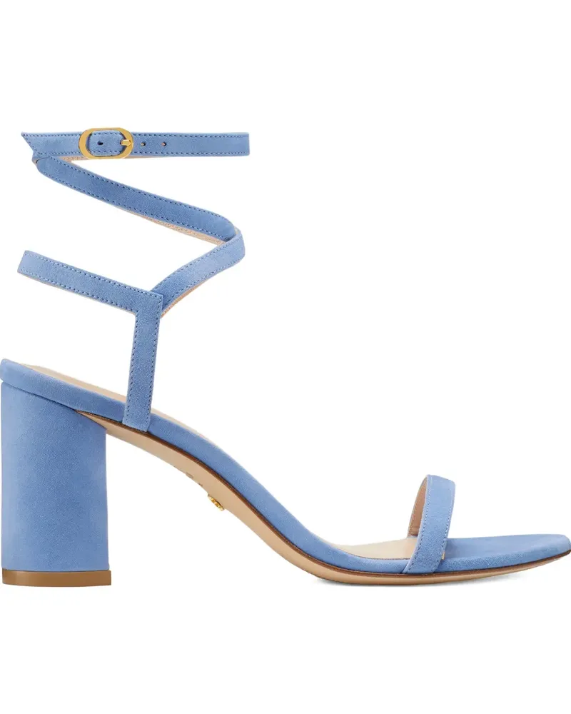 Stuart Weitzman Merinda Block Sandalen mit überkreuzten Riemen - Blau Blau