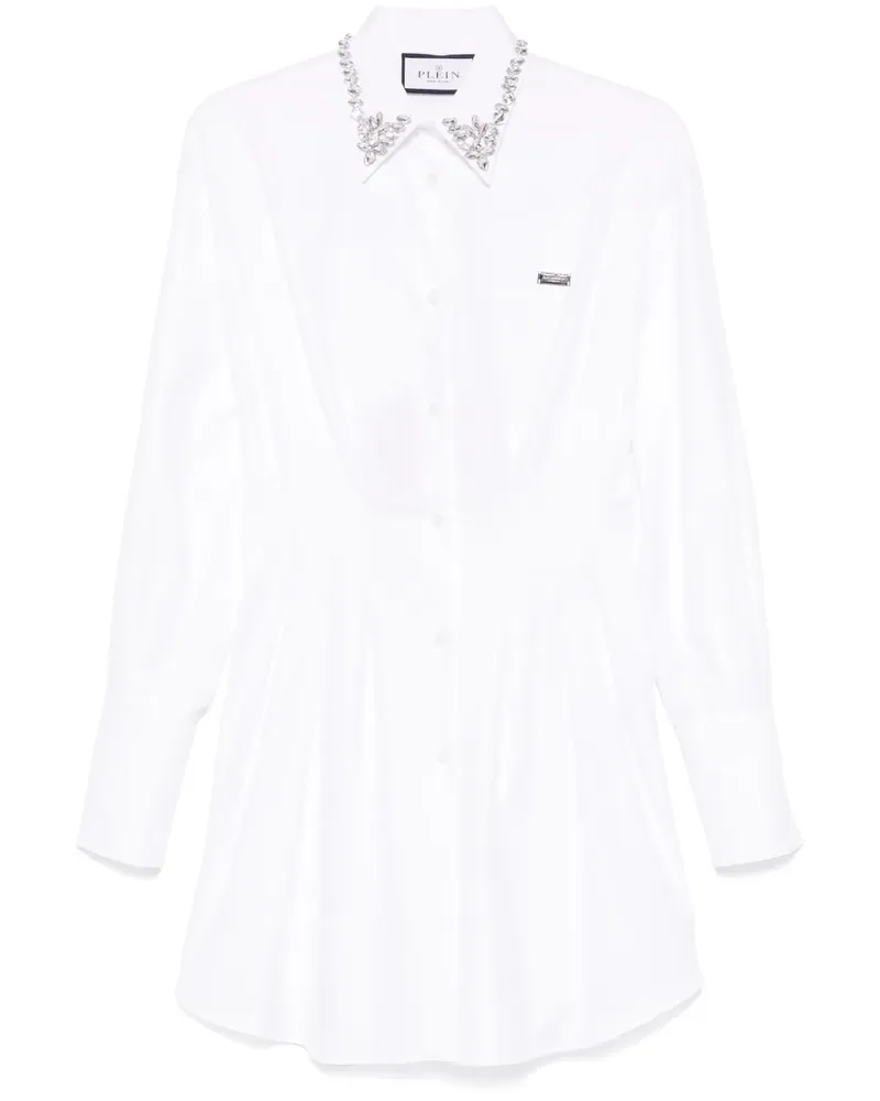 Philipp Plein Kurzes Hemdkleid - Weiß Weiß