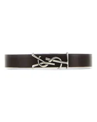 Saint Laurent Cassandre Armband mit Logo-Schild Braun