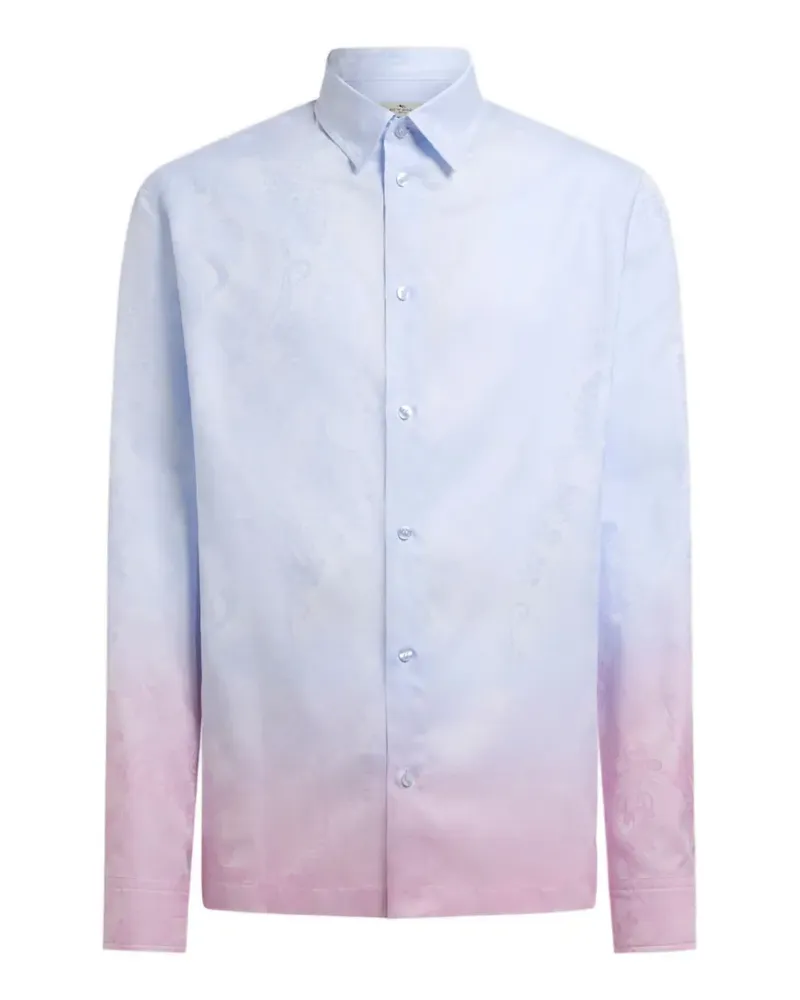 Etro Ausgeblichenes Hemd mit Paisley-Motiv - Blau Blau