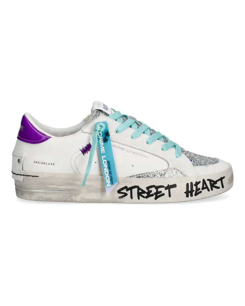 Crime SK8 Deluxe glitter-detail sneakers - Weiß Weiß
