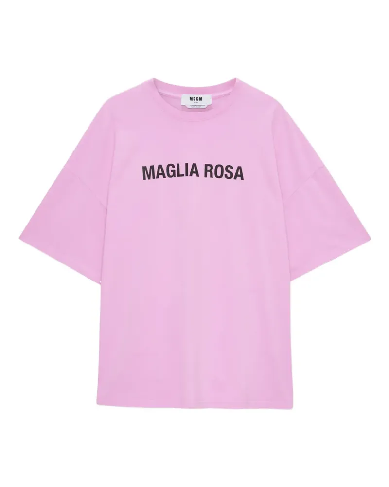 MSGM printed short-sleeve T-shirt - Rosa Rosa