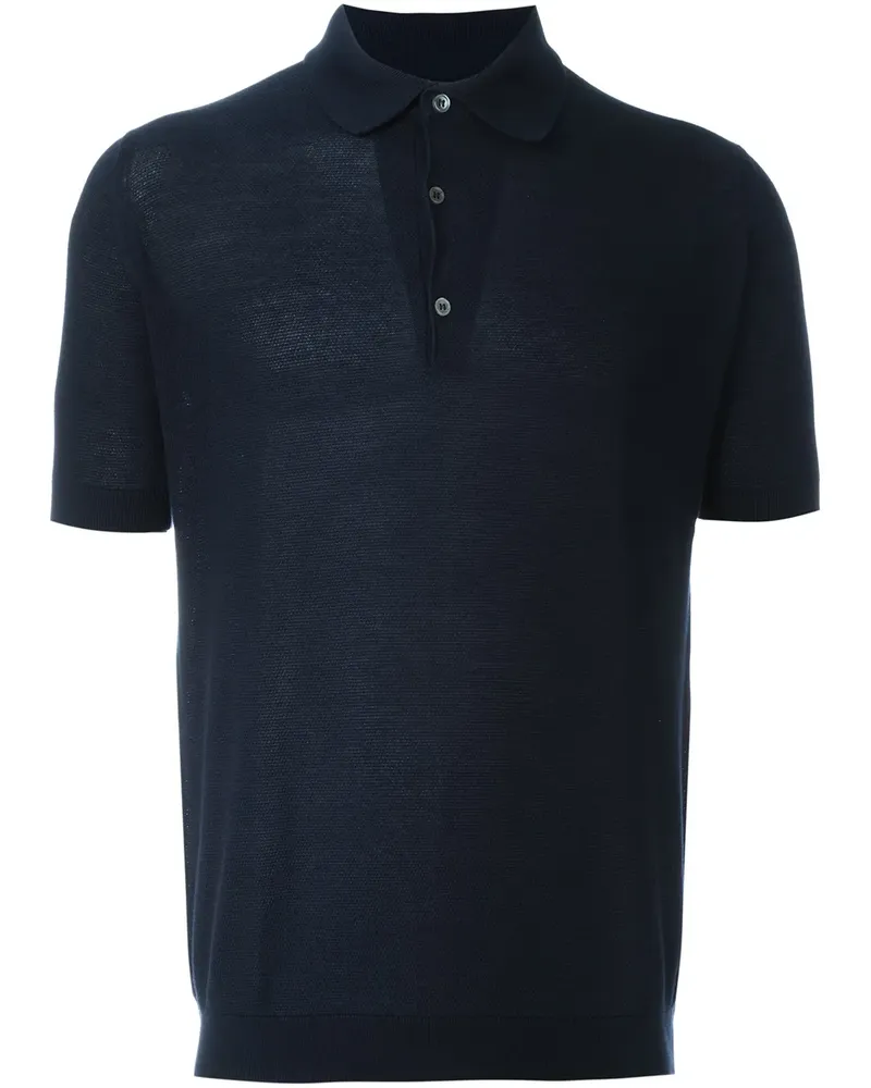 John Smedley Roth' Poloshirt - Blau Blau
