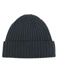 N.Peal Grob gerippte Beanie Blau