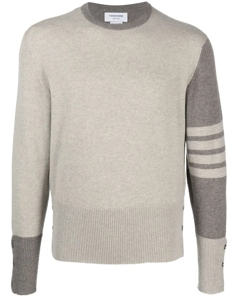 Thom Browne Kaschmirpullover mit Streifen - Nude Nude