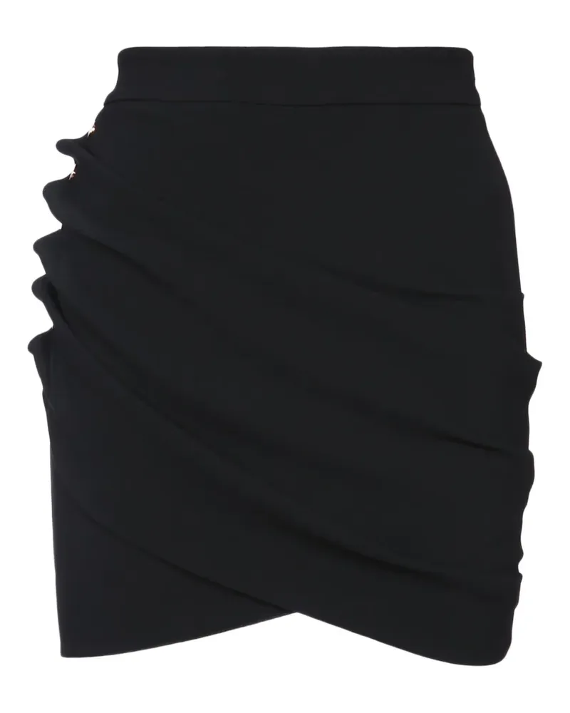 Elisabetta Franchi draped mini skirt - Schwarz Schwarz