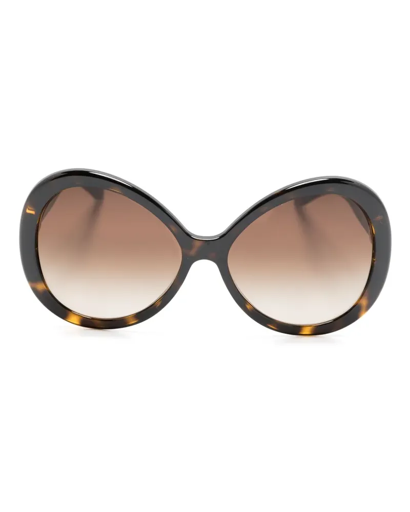 Dolce & Gabbana Oversized-Sonnenbrille in Schildpattoptik - Braun Braun