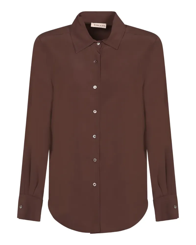 Blanca button-up long-sleeve shirt - Braun Braun