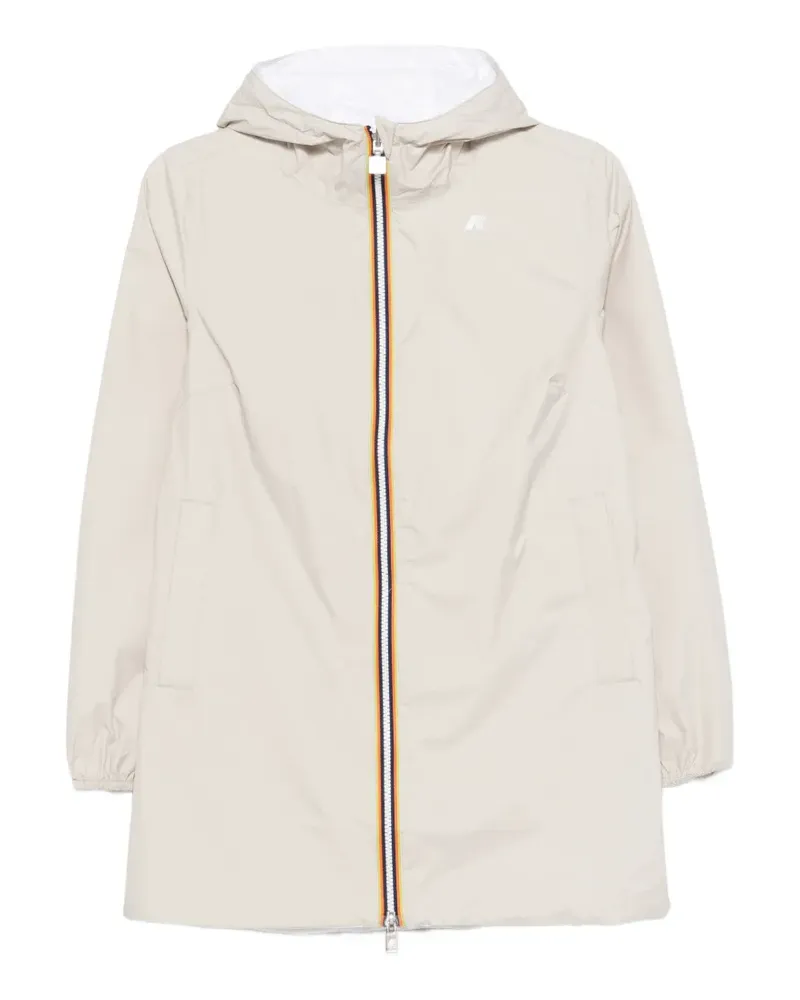 K-Way Sophie hooded zip-fastening jacket - Weiß Weiß