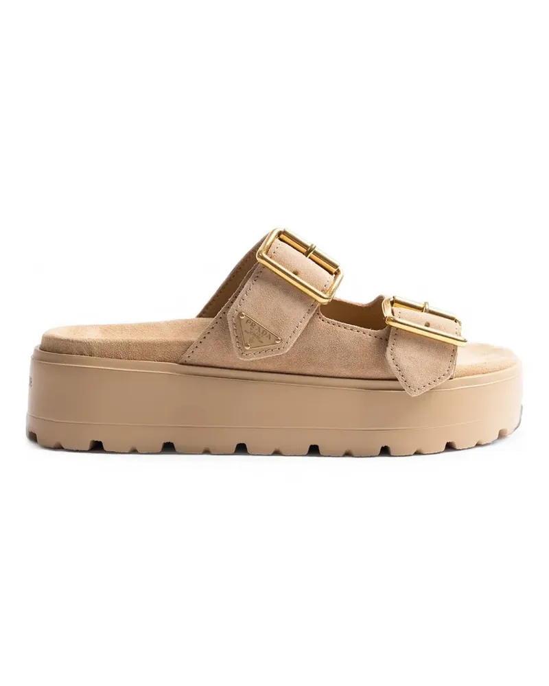 Prada Sandalen mit Schnallenverschluss - Nude Nude