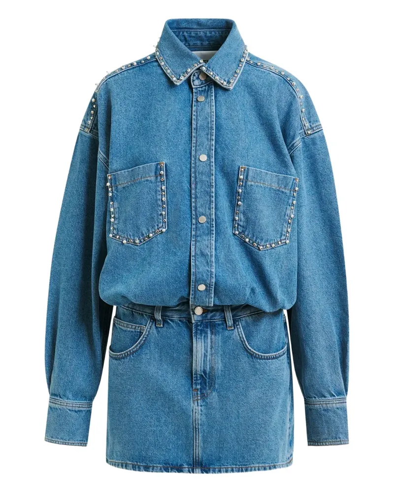 Essentiel Jeans-Minikleid mit Nieten - Blau Blau