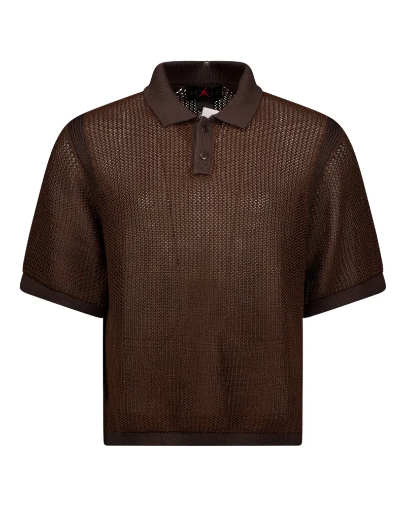 Jordan Flight open-knit polo shirt - Braun Braun