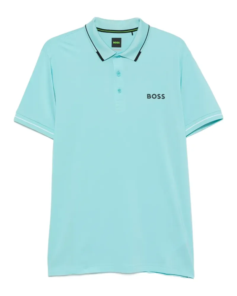 HUGO BOSS Poloshirt mit Logo-Print - Blau Blau
