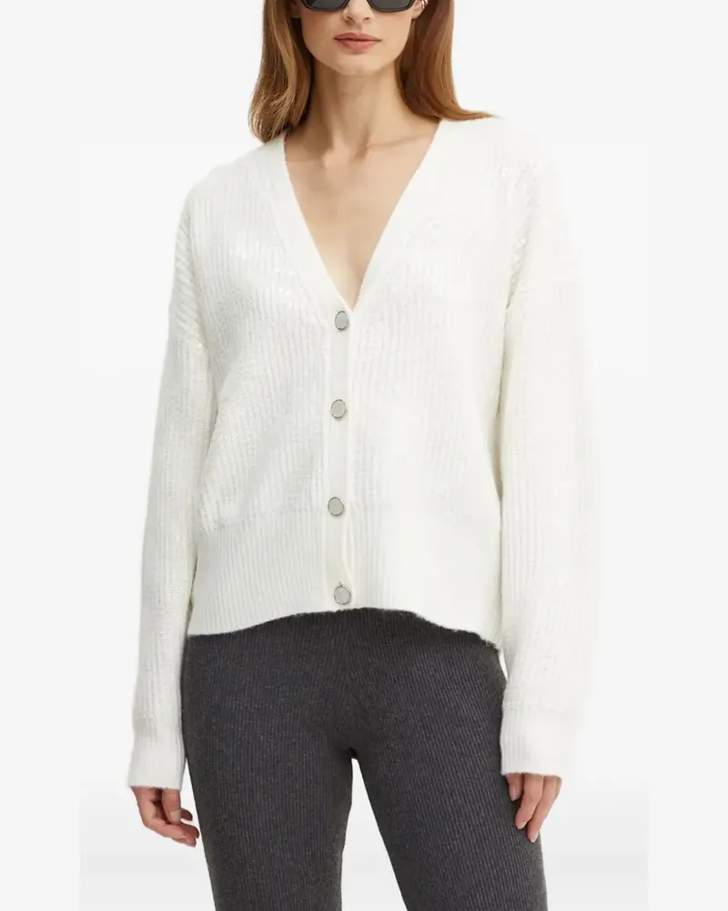 Guess Cardigan mit V-Ausschnitt - Weiß Weiß