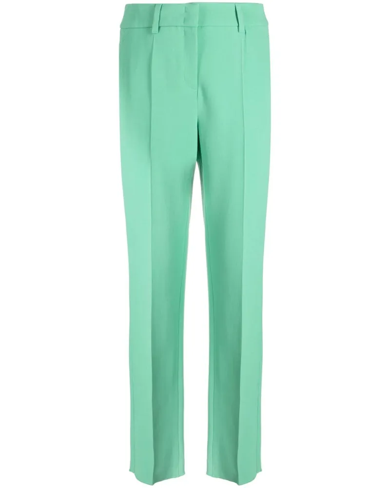 Emporio Armani Straight-Leg-Hose aus Krepp - Grün Grün