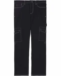 Burberry Straight-Leg-Jeans mit Kontrastnähten Schwarz