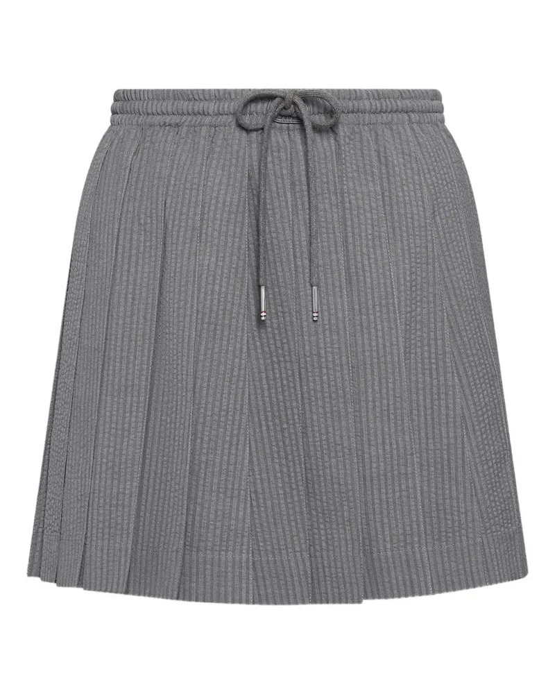 Thom Browne Falten-Minirock mit Kordelzug - Grau Grau