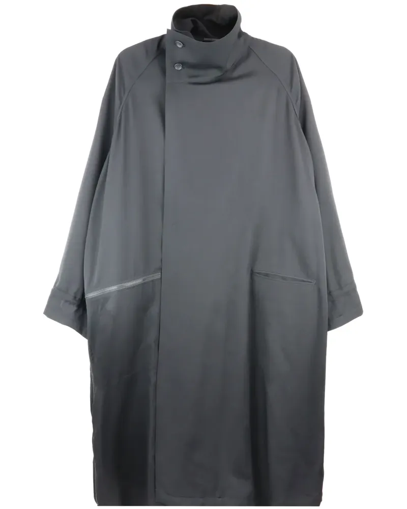Yohji Yamamoto Gabardine-Jacke mit Kreuzverschluss - Schwarz Schwarz