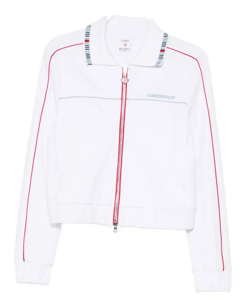 Casablanca Paris piping-detail collared jacket - Weiß Weiß