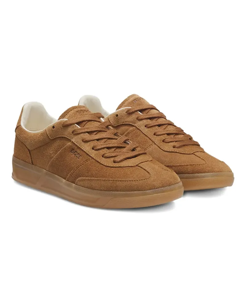 HUGO BOSS lace-up suede sneakers - Braun Braun