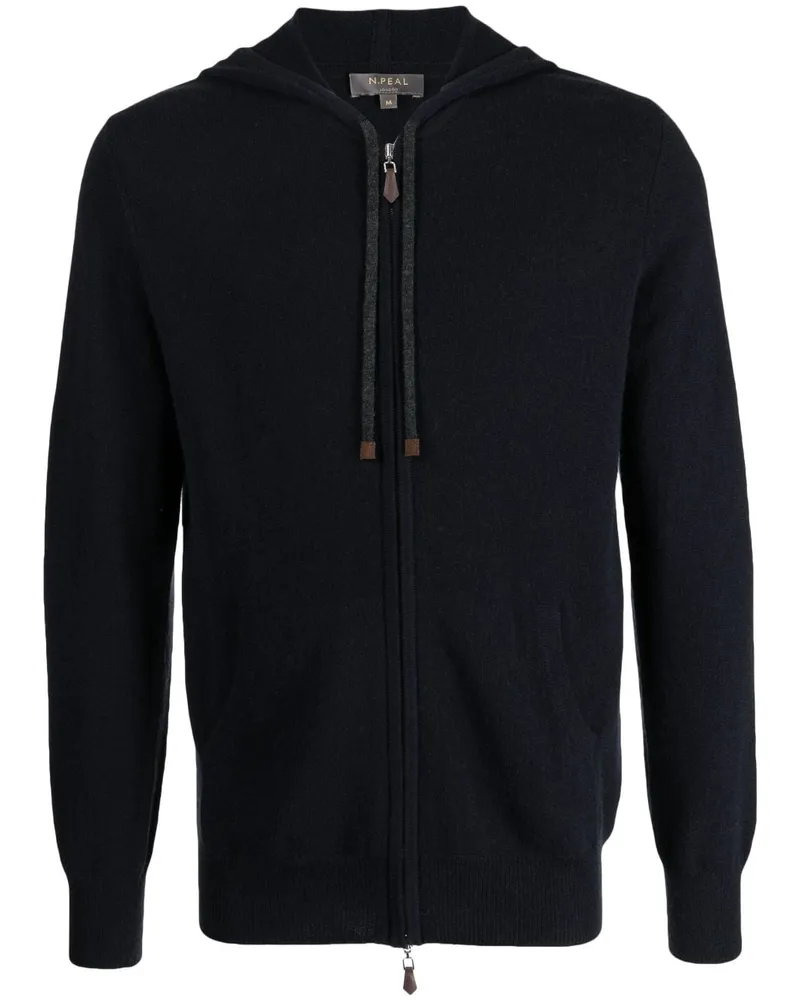 N.Peal Kapuzenjacke aus Kaschmir - Blau Blau