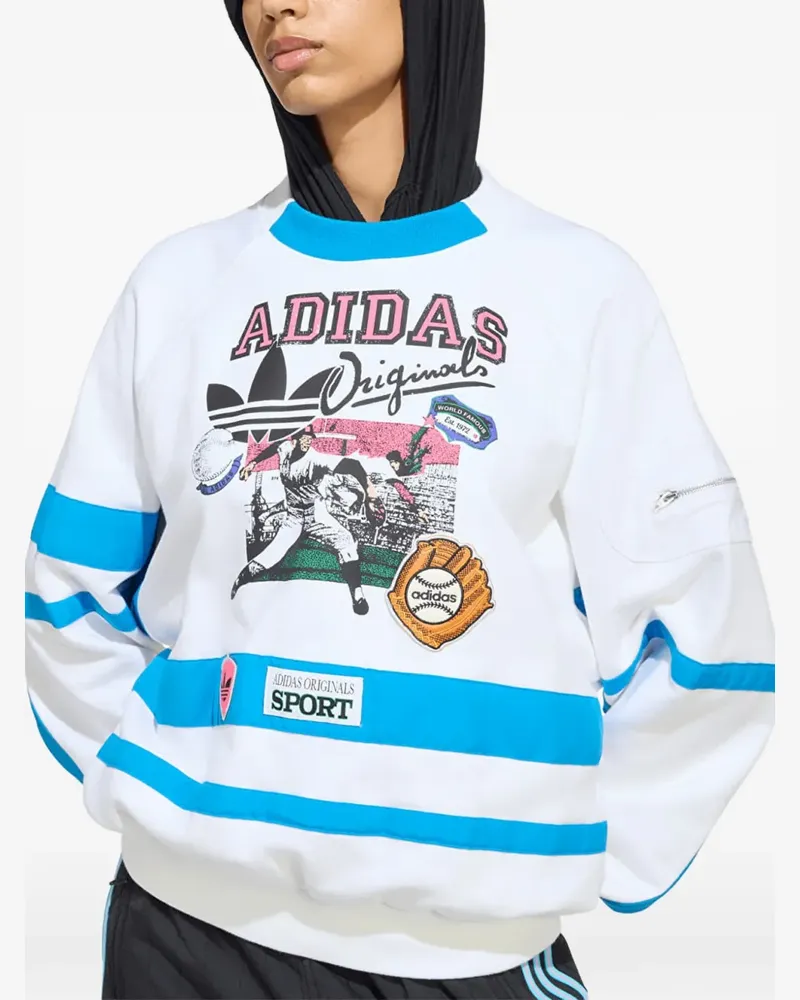 adidas Archive Baseball graphic-print sweater - Weiß Weiß