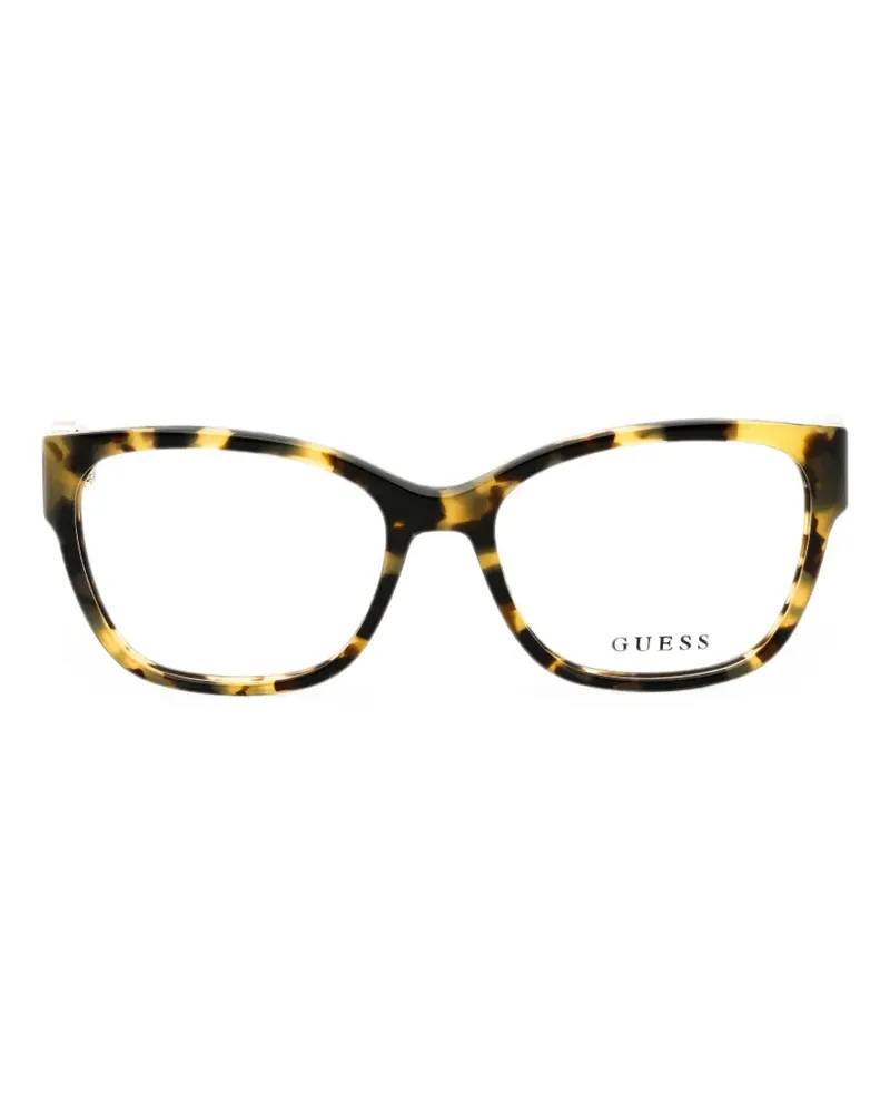 Guess Brille mit eckigem Gestell - Schwarz Schwarz