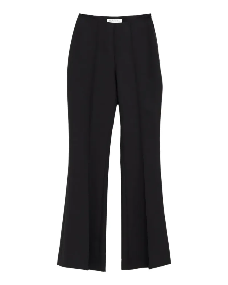 FRANKIE Shop pintuck flared trousers - Schwarz Schwarz