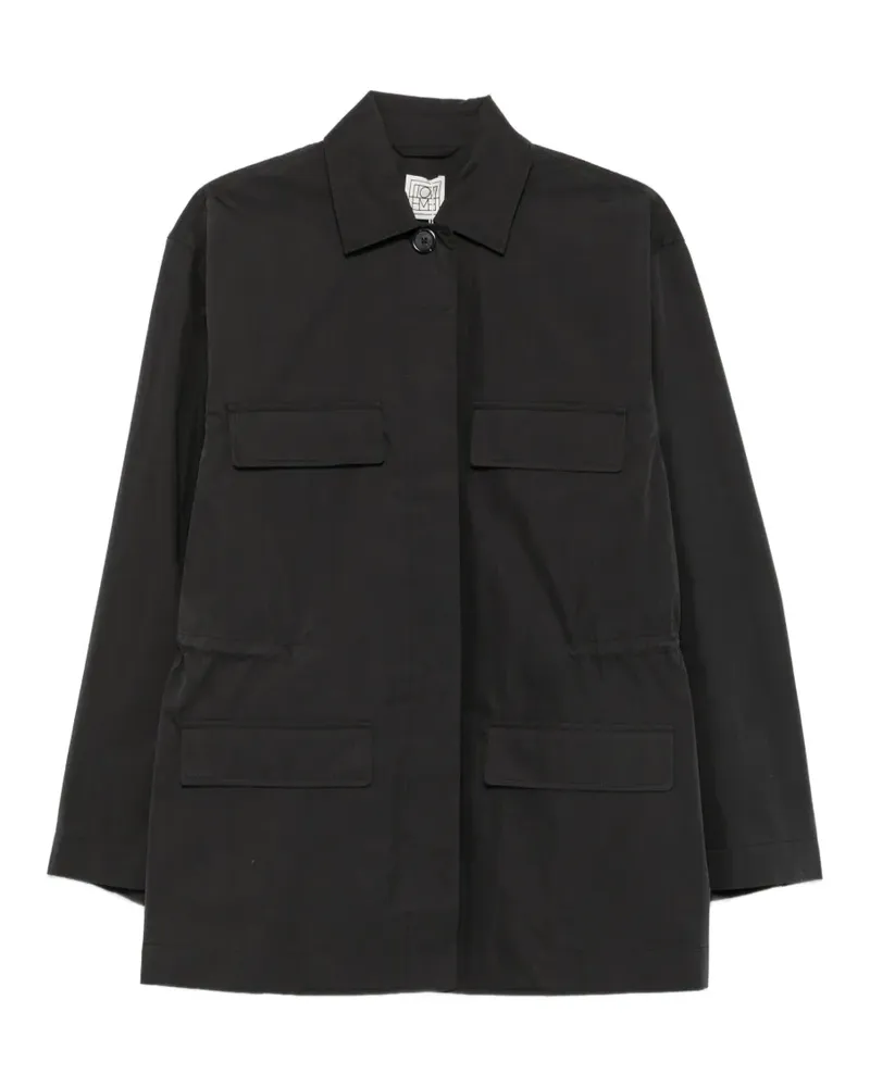 Totême drawstring-waist pocket-detail jacket - Schwarz Schwarz