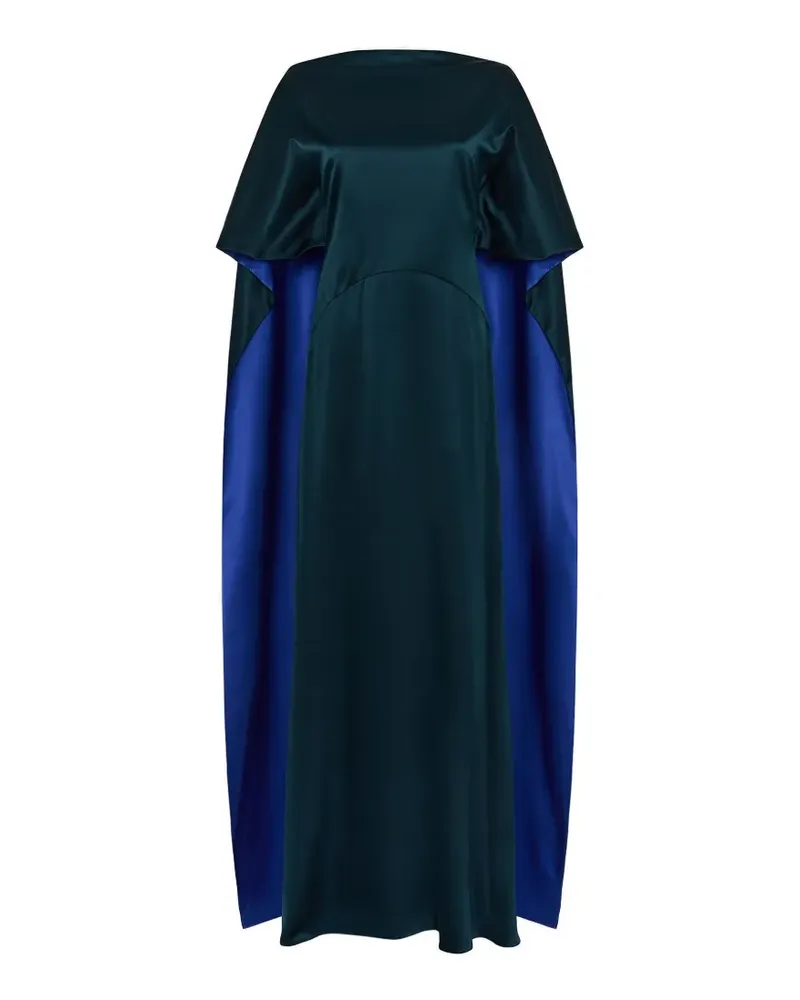 Roksanda Ilincic Seif Maxikleid im Cape-Stil - Schwarz Schwarz
