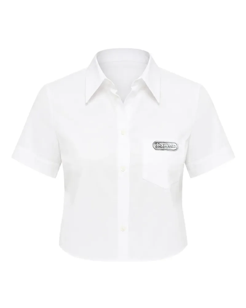 Dsquared2 Hemd mit Logo-Patch - Weiß Weiß