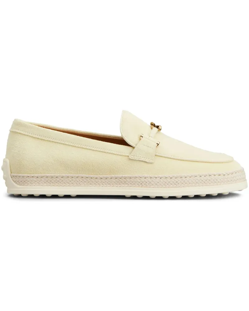 TOD'S Loafer aus Wildleder mit T-Ring - Gelb Gelb